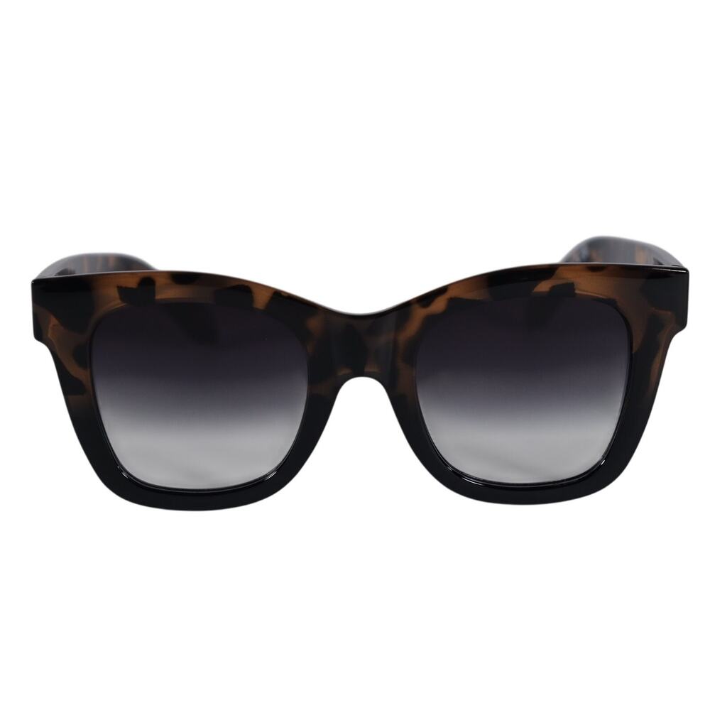 Tortoiseshell Square Women's Sunglasses - Black/Brown